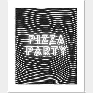 pizza party Posters and Art